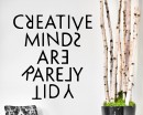 Quotes - Creative Minds Are Rarely Tidy Motivational Quote Wall Stickers Vinyl Lettering